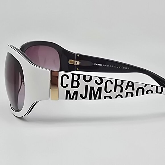 Marc Jacobs MMJ009 White on Grey Frame Brown Gradient Lens Sunglasses 60-18-110 main image 9